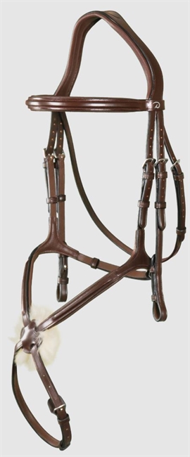 Dy'On Mexikansk trense til hest, med krydsnæsebånd og stål spænder.